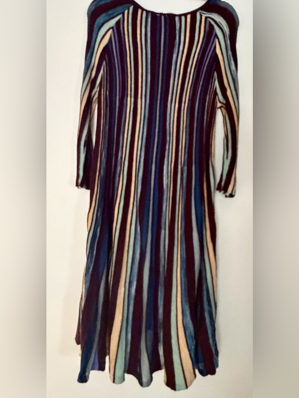 Anthropologie MOTH Nora 3D Knit Striped Sweater Dress XS Wool Alpaca Midi - Picture 10 of 15
